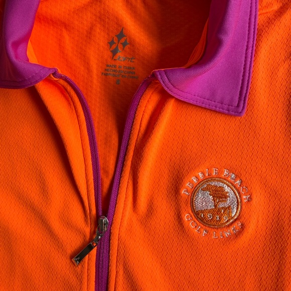 Pebble Beach golf links JOFIT GOLF POLO ORANGE SIZE SMALL - Picture 3 of 7
